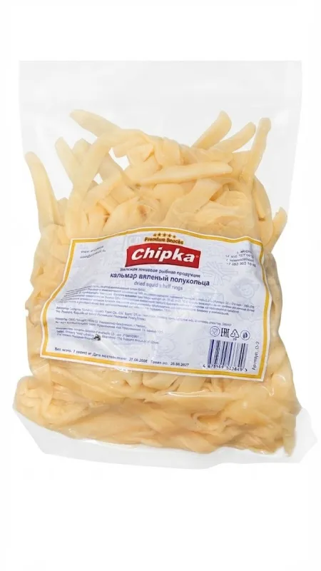 Кальмар вяленый полукольца (Chipka, Premium Snacks) 1кг