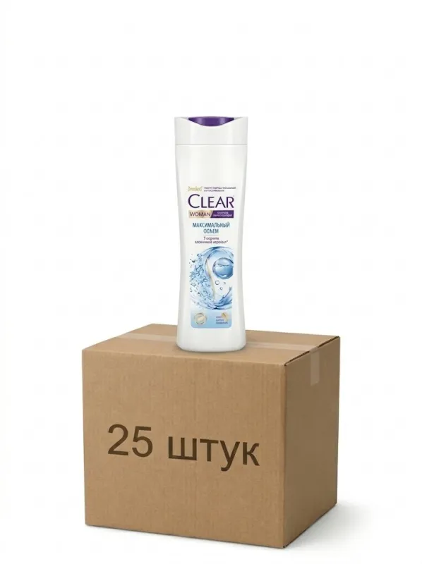 Шампунь против перхоти для женщин CLEAR «Максимальный объем» (380 мл) — оптовая упаковка 30 шт