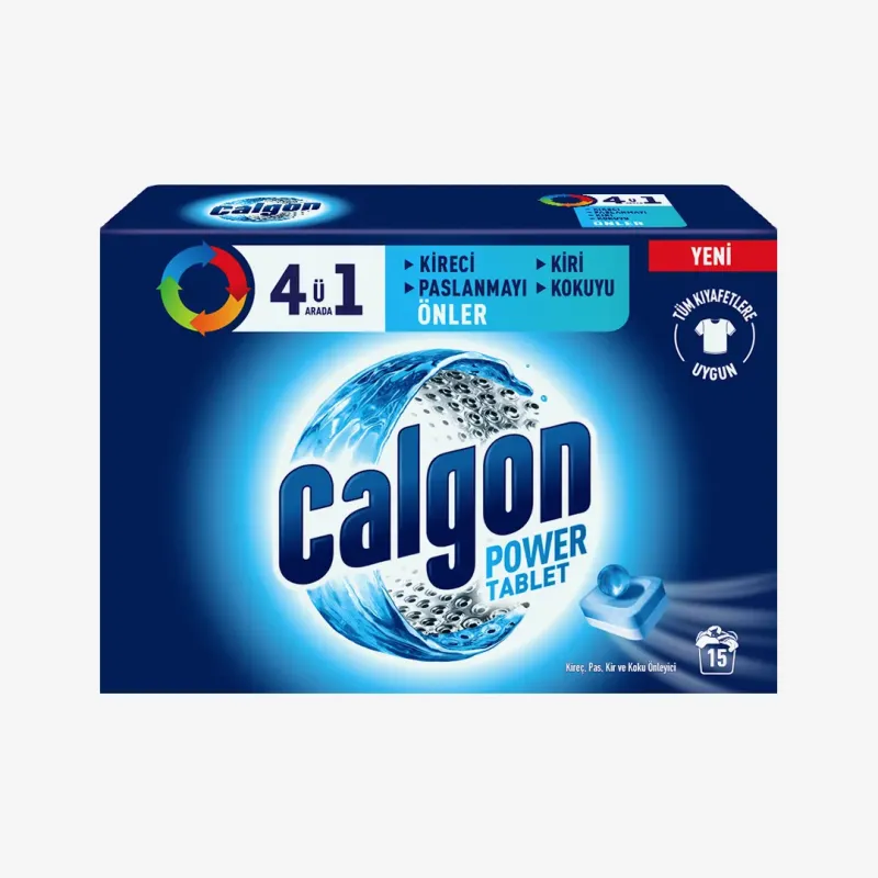 Таблетки Calgon для смягчения воды и предотвращения образования известкового налета 15 шт