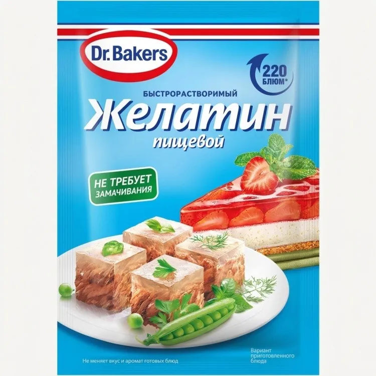 Желатин быстрорастворимый пищевой Dr.Bakers, 30 г