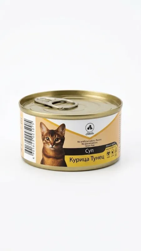 Attila ELITE — Консервированный суп «Курица и Тунец» для кошек(85г)