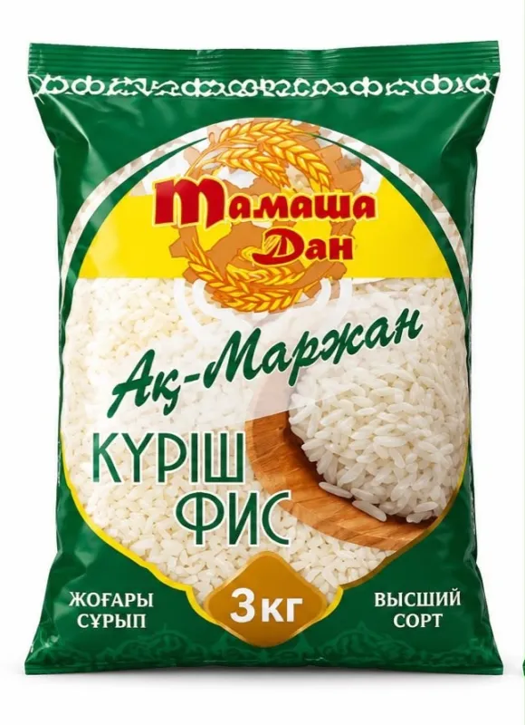 Рис "Тамаша Дән" Ақ-маржан 3 кг.