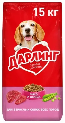 Darling Мясо и овощи для взрослых всех пород 15 кг