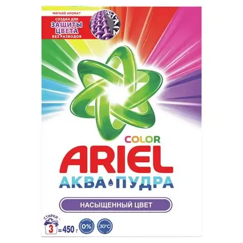 Стиральный порошок Ariel Аква Пудра Color «Насыщенный цвет», 450 г