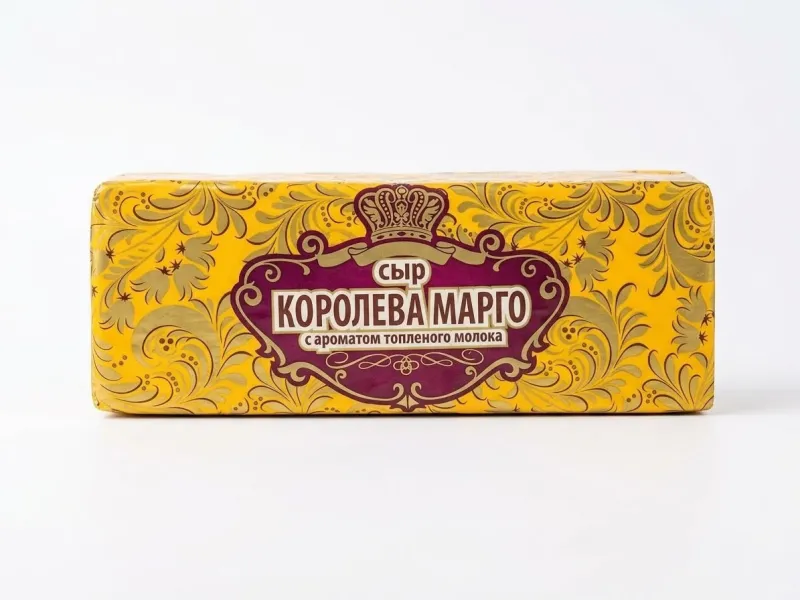 Сыр "Королева марго" с ароматом топленого молока полутвердый