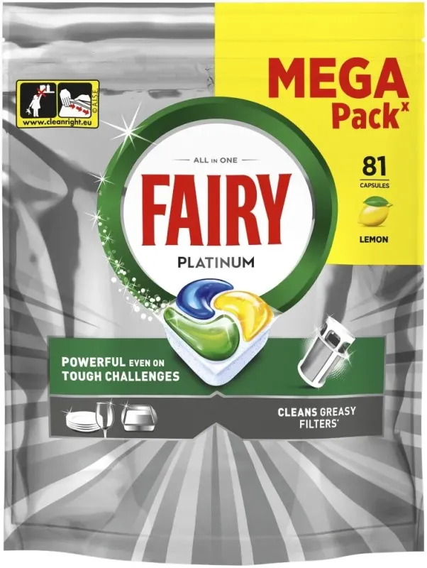 Fairy Platinum Капсулы для посудомоечных машин 81шт