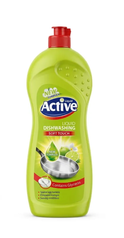 Средство для мытья посуды Active глицерин лайм и цветы 750 мл