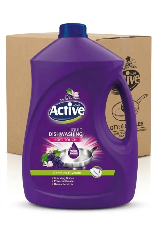 Средство для мытья посуды Active виноград 3,5 л, в коробке 4 шт