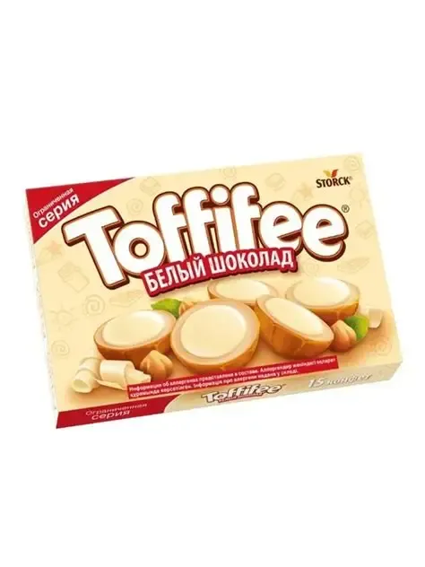 Конфеты карамель Toffifee Белый шоколад 125 г