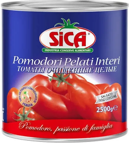 Томаты очищенные целые SICA, 2500 г