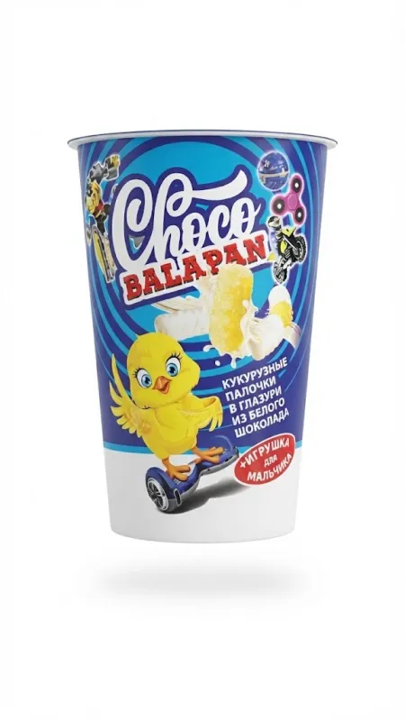 КУКУРУЗНЫЕ ПАЛОЧКИ В ГЛАЗУРИ ИЗ БЕЛОГО ШОКОЛАДА «CHOCO BALAPAN» 100г