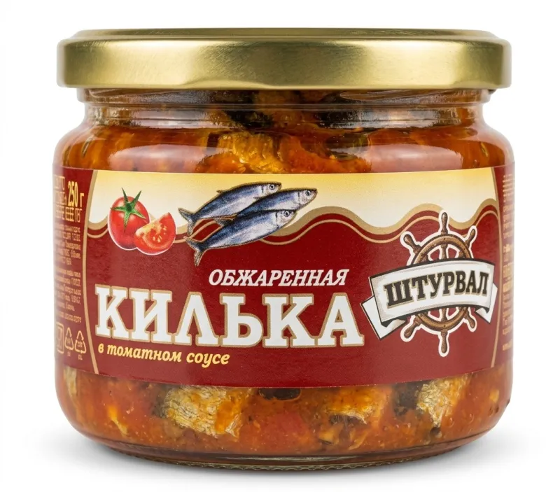 "Штурвал" Килька обжаренная в томатном соусе 