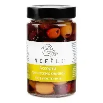  Ассорти греческих оливок NEFÉLI с косточкой 300г