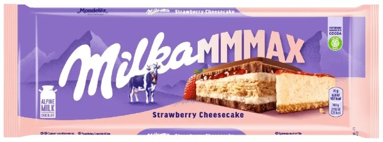 Milka Strawberry Cheesecake шоколадная плитка молочный 300 г