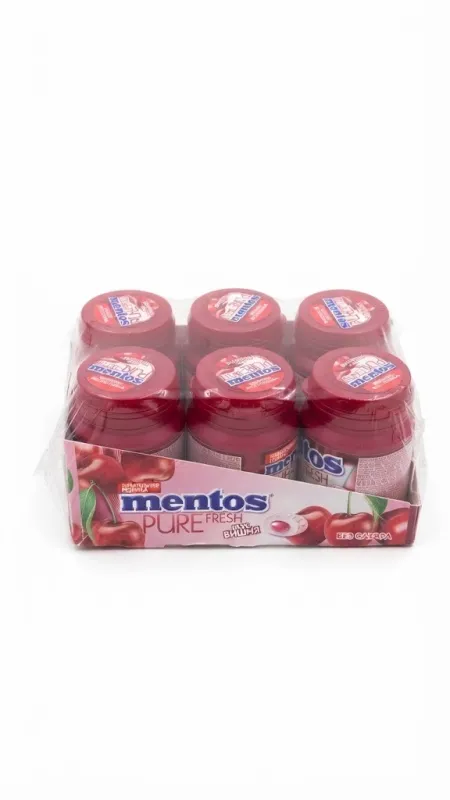 Жевательная резинка «Ментос» Mentos Pure Fresh со вкусом вишни, блок 6 штук, 324г