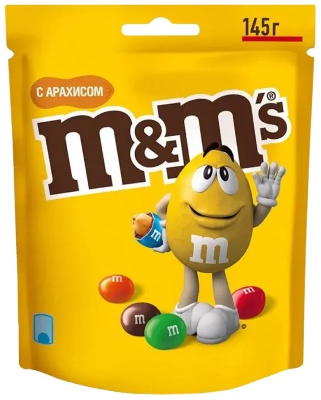 Конфеты драже M&MS с арахисом 145 г
