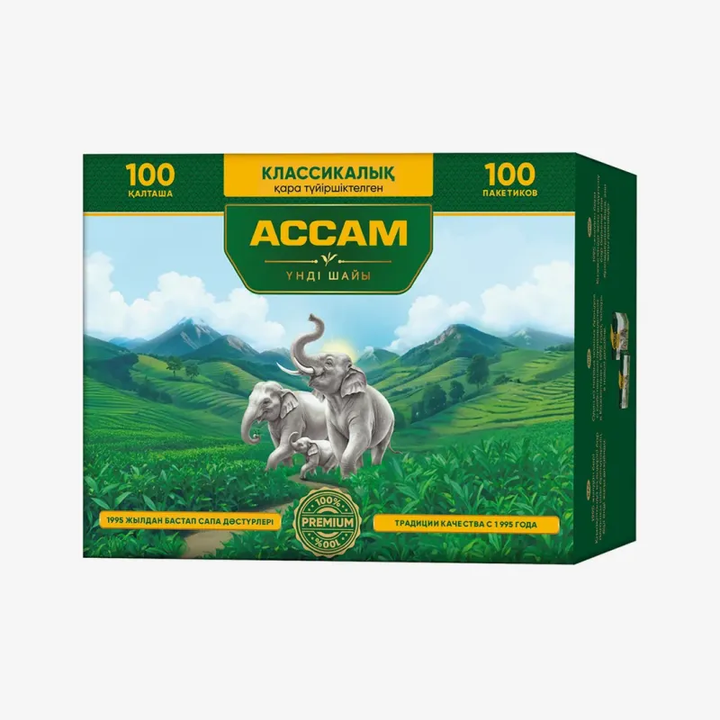 Чай Ассам классический черный 100 пакетиков