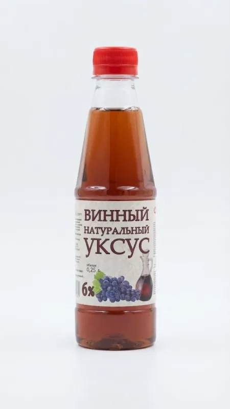 НАТУРАЛЬНЫЙ ВИННЫЙ УКСУС 6% (0,25 Л)