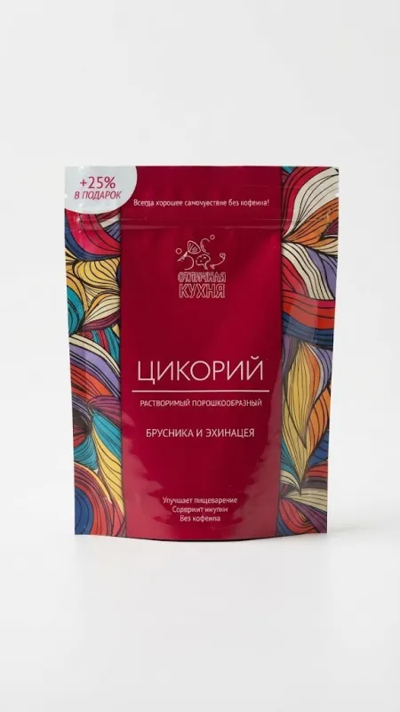 Цикорий растворимый порошкообразный с брусникой и эхинацеей «Отличная кухня», 85 г