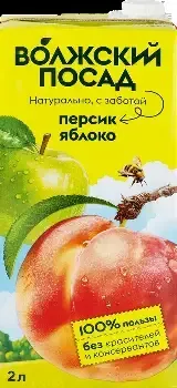 Волжский Посад Персик-Яблоко 0,2л