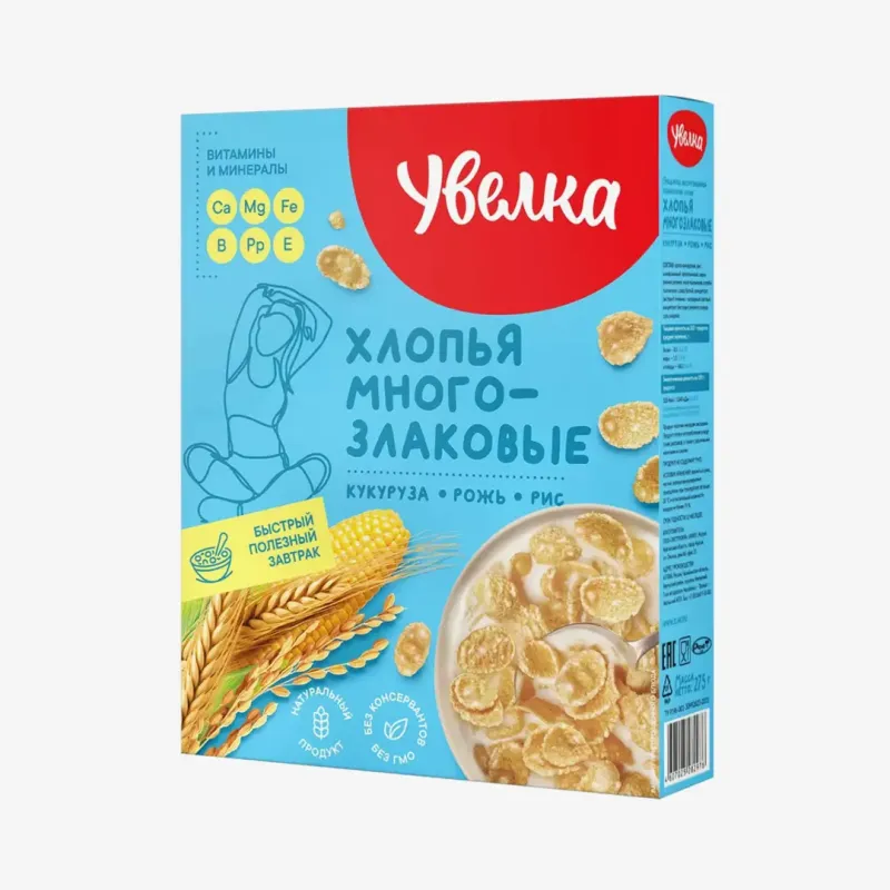 Хлопья Увелка многозлаковые 275 г