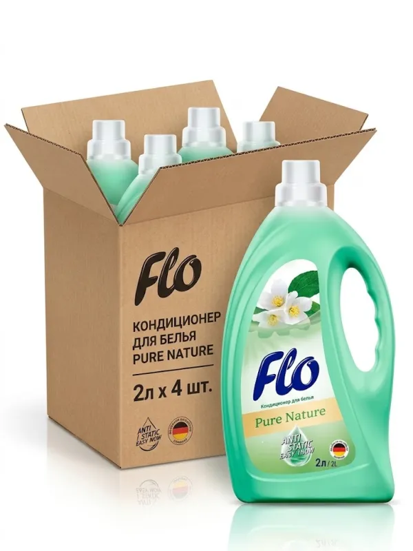 FLO ОПОЛАСКИВАТЕЛЬ 2Л PURE NATURE, в упаковке 4 шт