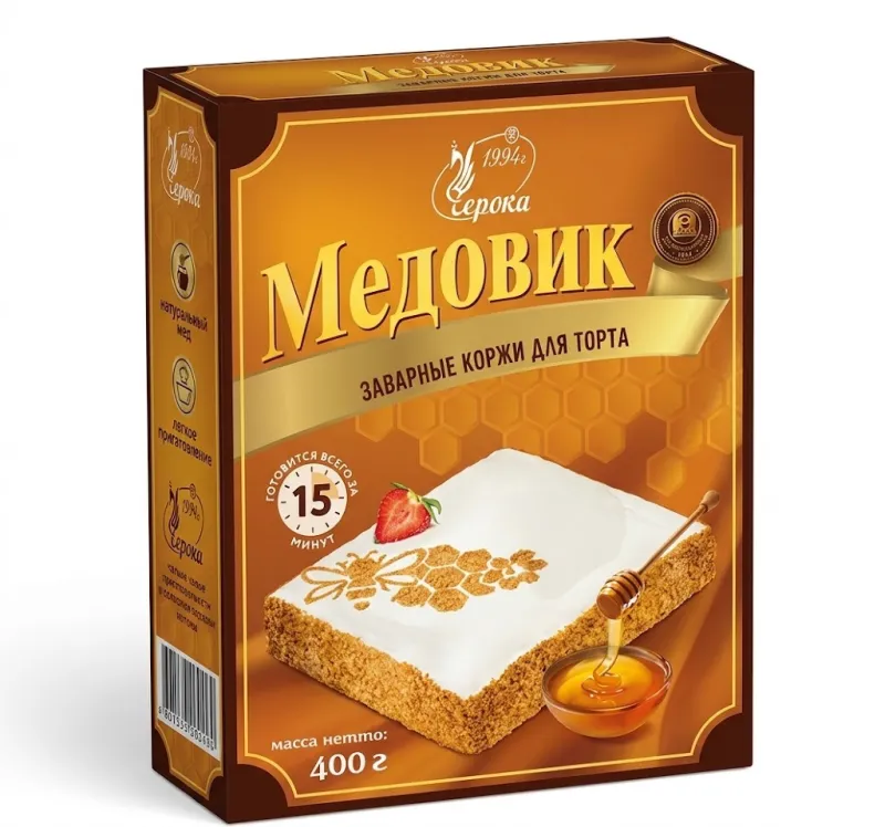 Заварные коржи для торта «Черока» Медовик, 400 г