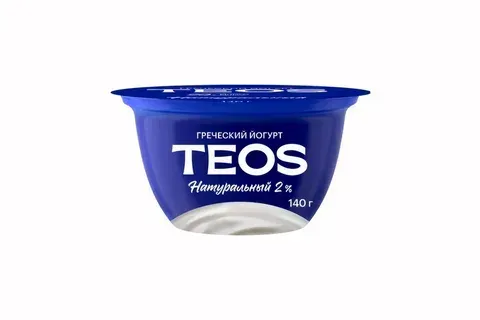 Йогурт греческий "TEOS" Натуральный 2%, 140гр