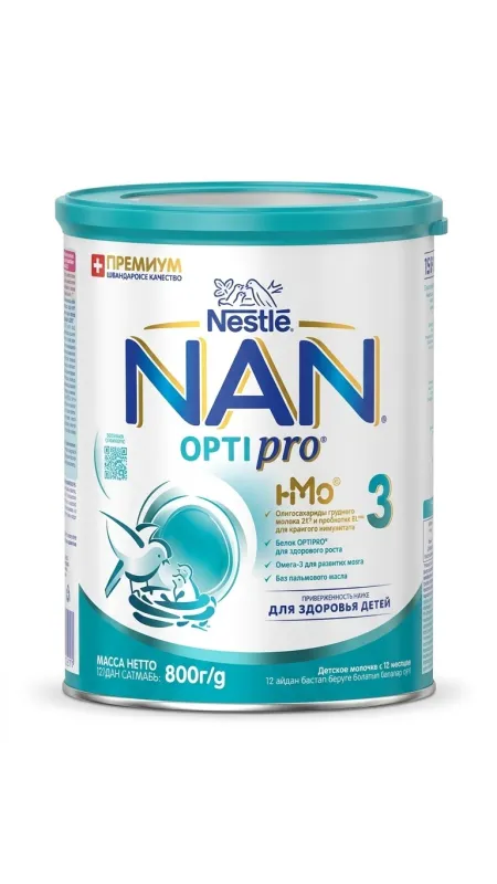 Детское молочко NAN 3, с 12 месяцев, 800 г