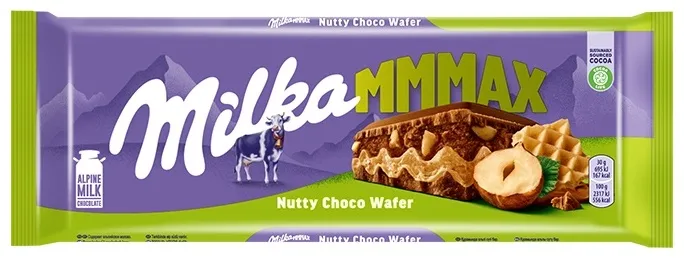 Milka MMMAX Nutty Choco Wafer шоколадная плитка молочный 270 г