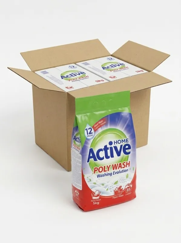 стиральный порошок Home Active Poly Wash, 10 кг (2 упаковки по 5 кг в картонной коробке)