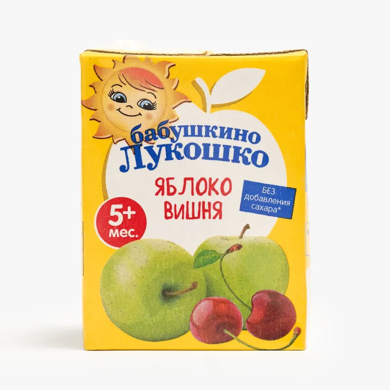 Сок Бабушкино Лукошко яблоко вишня, 200 мл