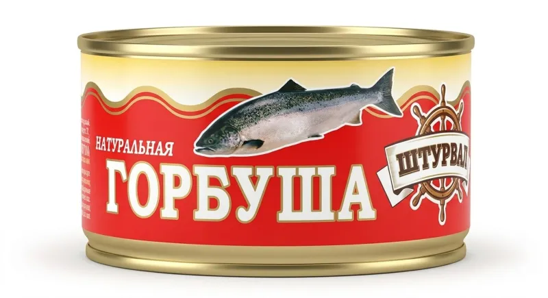 Горбуша натуральная «Штурвал», 185 г