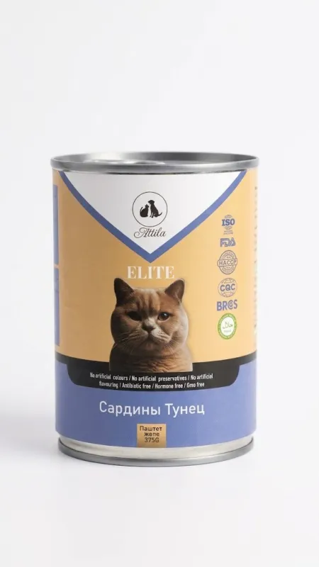 Attila ELITE — Паштет-желе «Сардины и Тунец» (375 г)