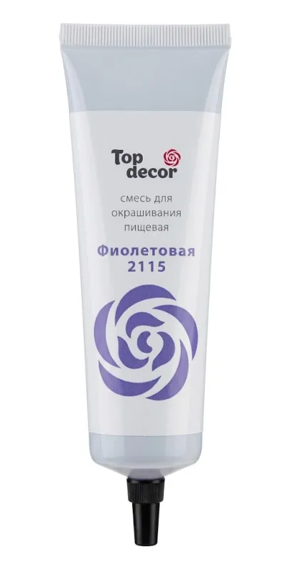 Пищевой краситель гелевый Top Decor Фиолетовая 2115, 100 г 