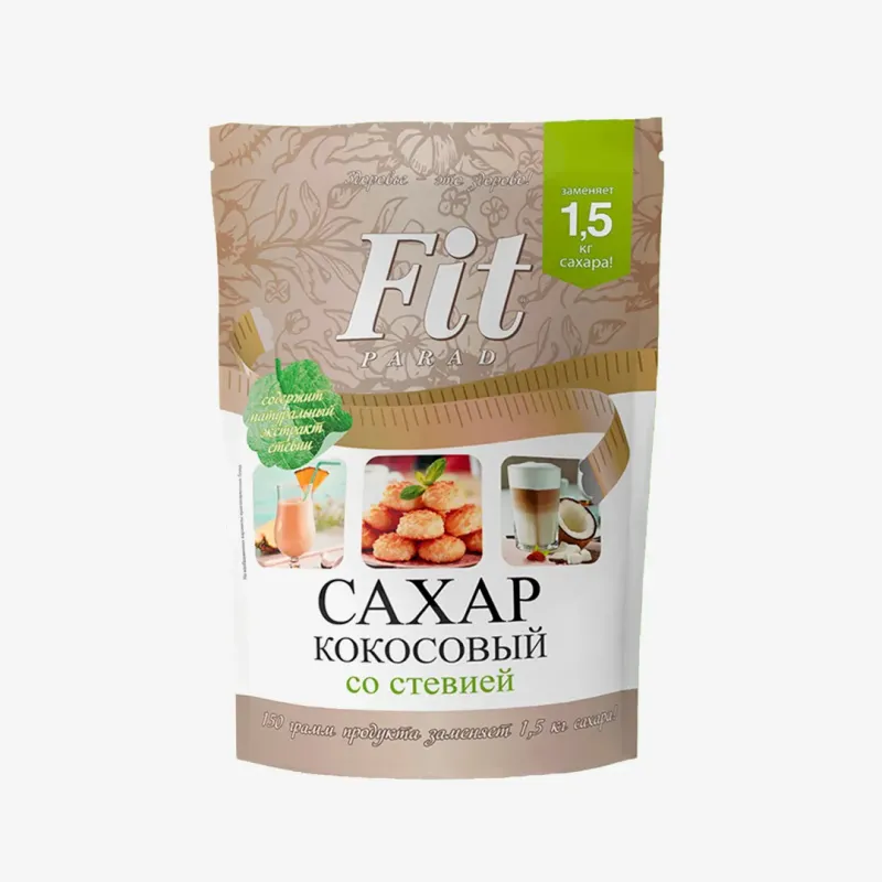 Сахар Fit Parad кокосовый со стевией 150 г