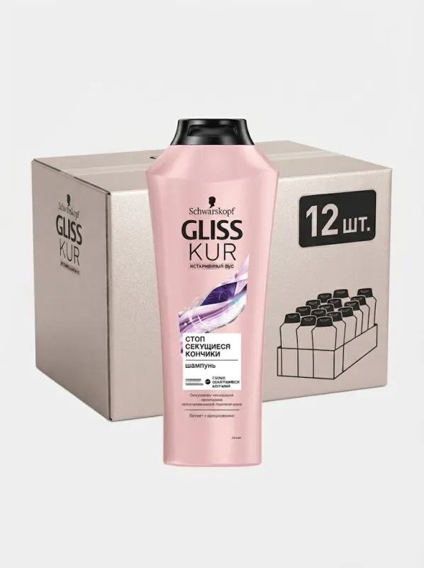 Шампунь Gliss Kur 250 мл «Густые и крепкие» — оптовая упаковка 12 шт