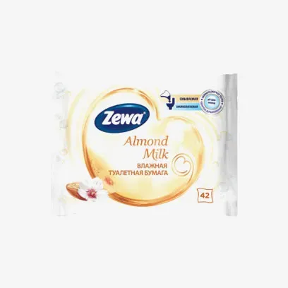 Бумага влажная Zewa Almond milk туалетная 42 шт