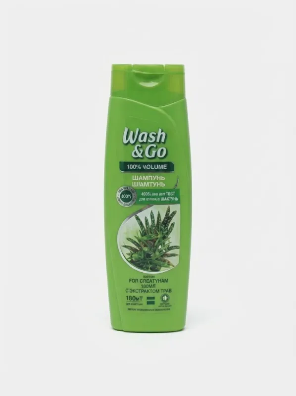 Шампунь для волос Wash & Go с экстрактом трав для жирных волос, 180 мл