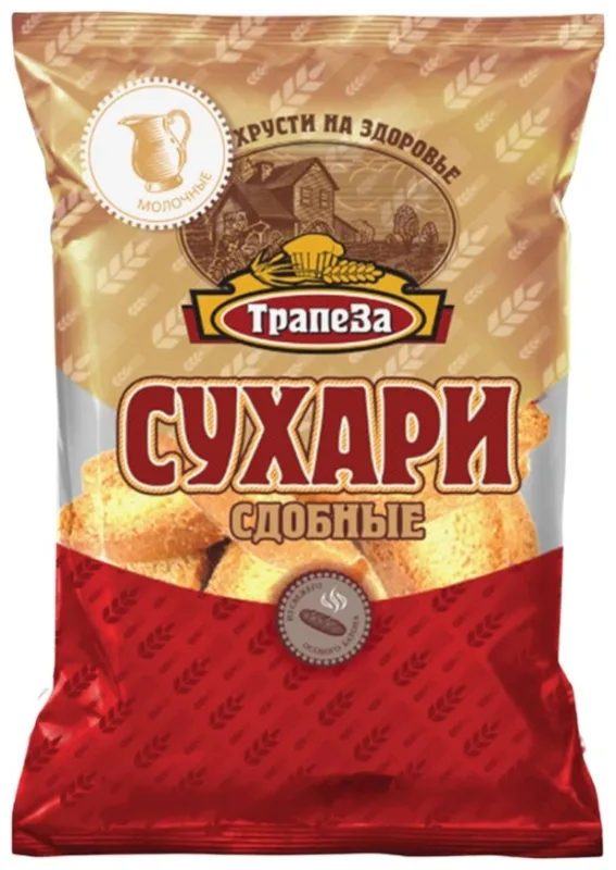 Сухари Трапеза сдобные молочные 350 г