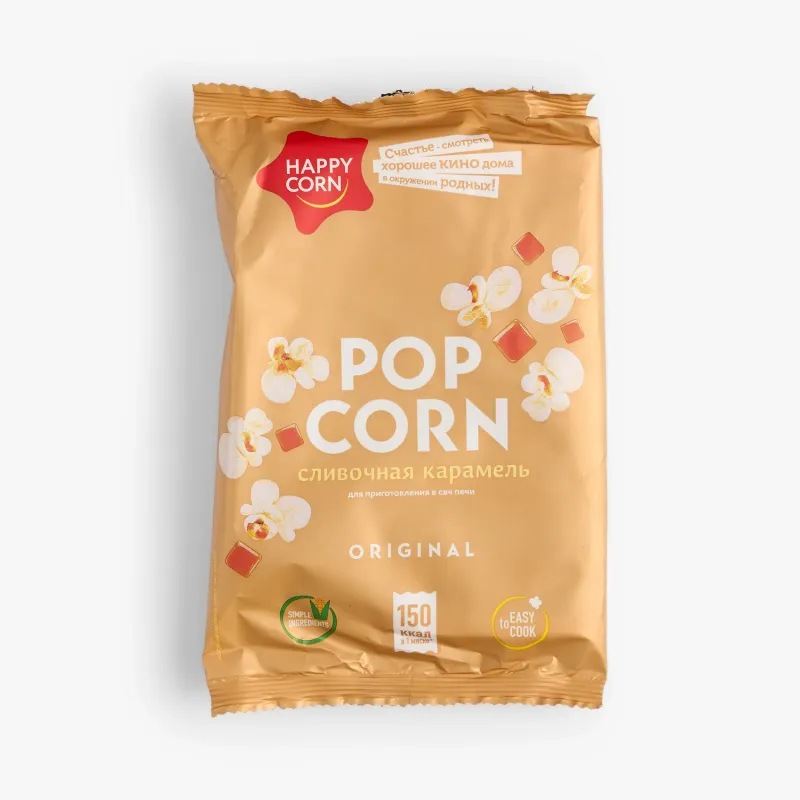 Зерно кукурузы Happy Corn для СВЧ сливочная карамель 100 г