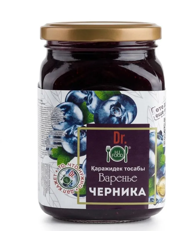 Варенье «Черника», Dr. MAR FOOD (H.L. FOOD), стеклянная банка 900 г