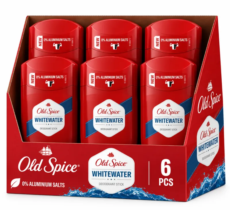 Old Spice Whitewater — мужской дезодорант-стик, набор 6 шт.