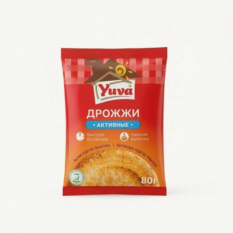 Дрожжи хлебопекарные Yuva 80 г