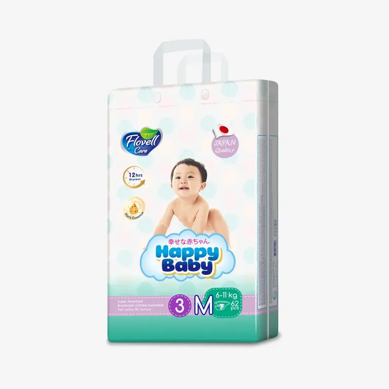 Подгузники Flovell care детские размер №3 (m) 6-11 кг 62 шт