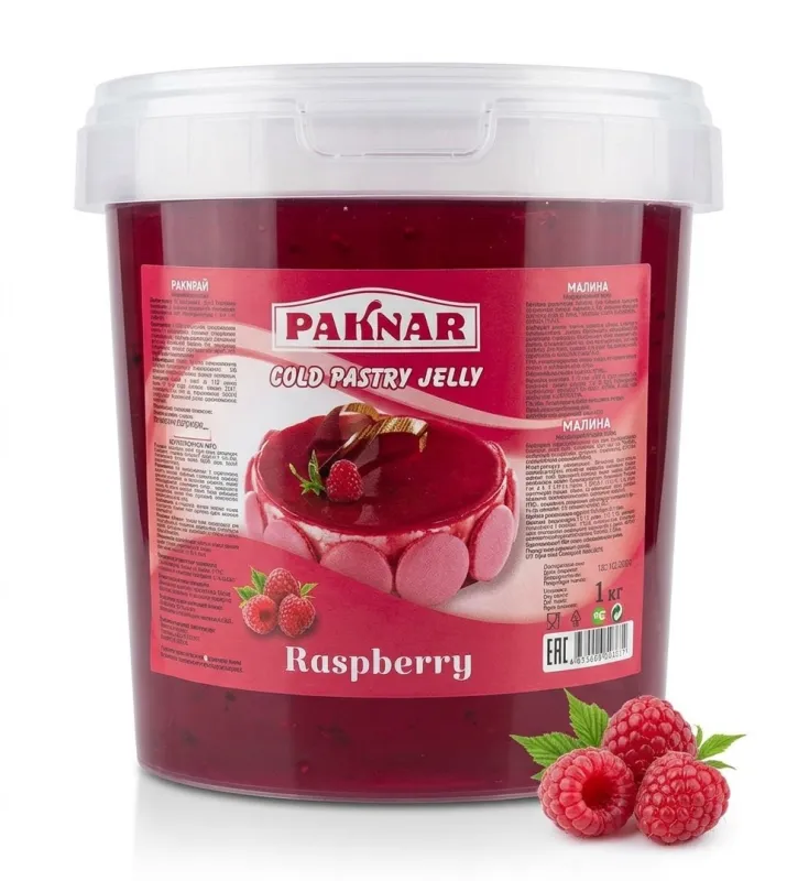 Кондитерский гель холодного приготовления Paknar «Малина» (Raspberry), 1 кг
