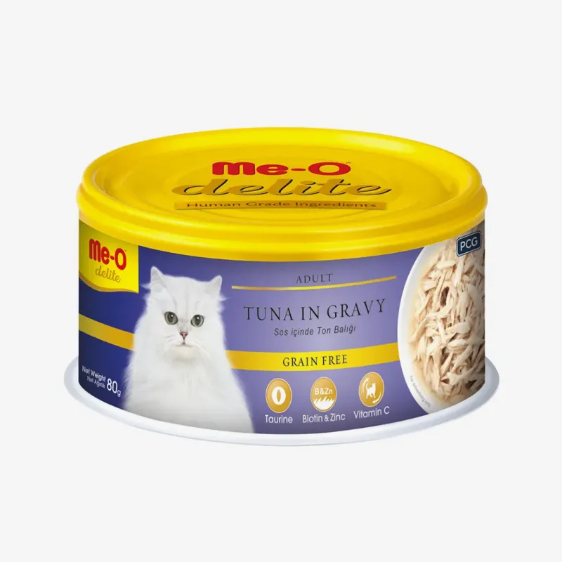 Консервы Me-O Delite для кошек тунец в соусе, 80 г