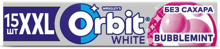 Жевательная резинка Orbit White Bubblemint XXL 15 шт