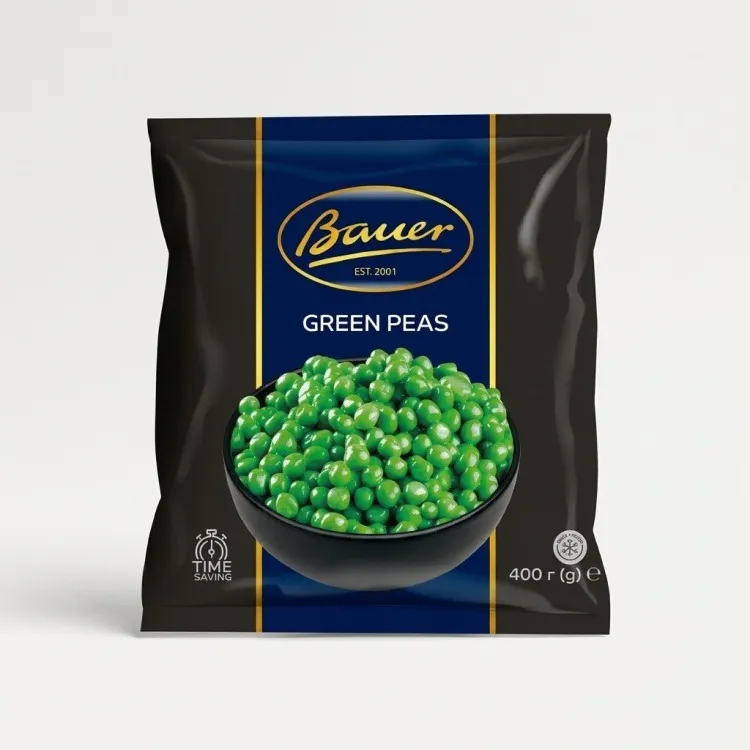 Горошек зеленый Bauer замороженный, 400 г