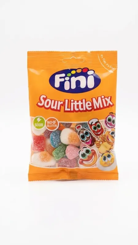 Жевательный мармелад Fini Sour Little Mix «Кислый микс фигурок», без глютена, 90 г
